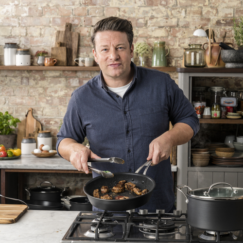 Tefal Jamie Oliver Cook's Classics HA -paistinpannusetti 24 cm + 28 cm, musta