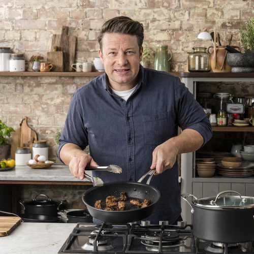 Tefal Jamie Oliver Cook's Classics HA -paistinpannusetti 24 cm + 28 cm, musta