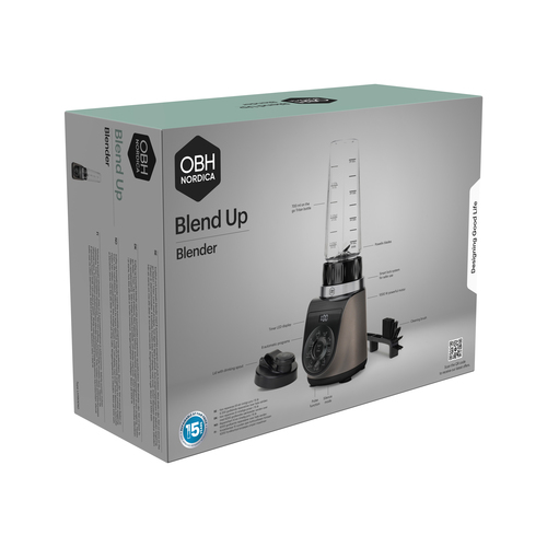 Blend Up Blender Warm Grey - 0,7L mukaan otettava pullo