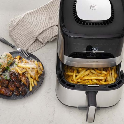 Easy Fry Silence ‑air fryer 5 l ruostumatonta terästä 