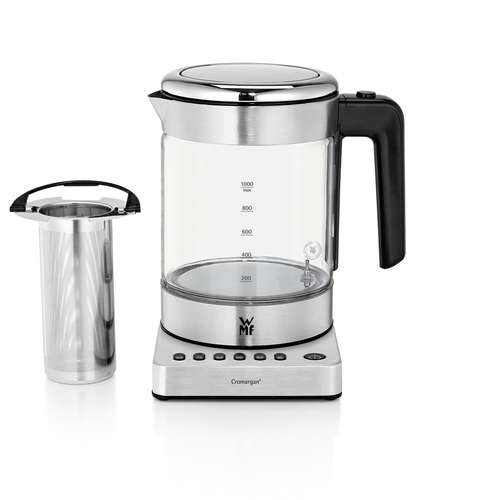 KitchenMinis  vedenkeitin Vario lasia 1,0 L, lämpötila-asetuksilla 